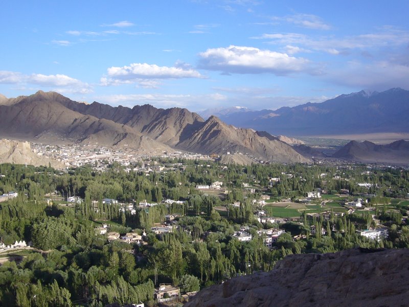 Travel - India - Ladakh - Shanti Stupa - Leh seen from the Stupa